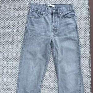 Madewell Dadjean in pale grey size 24